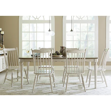 7 Piece Rectangular Table Set